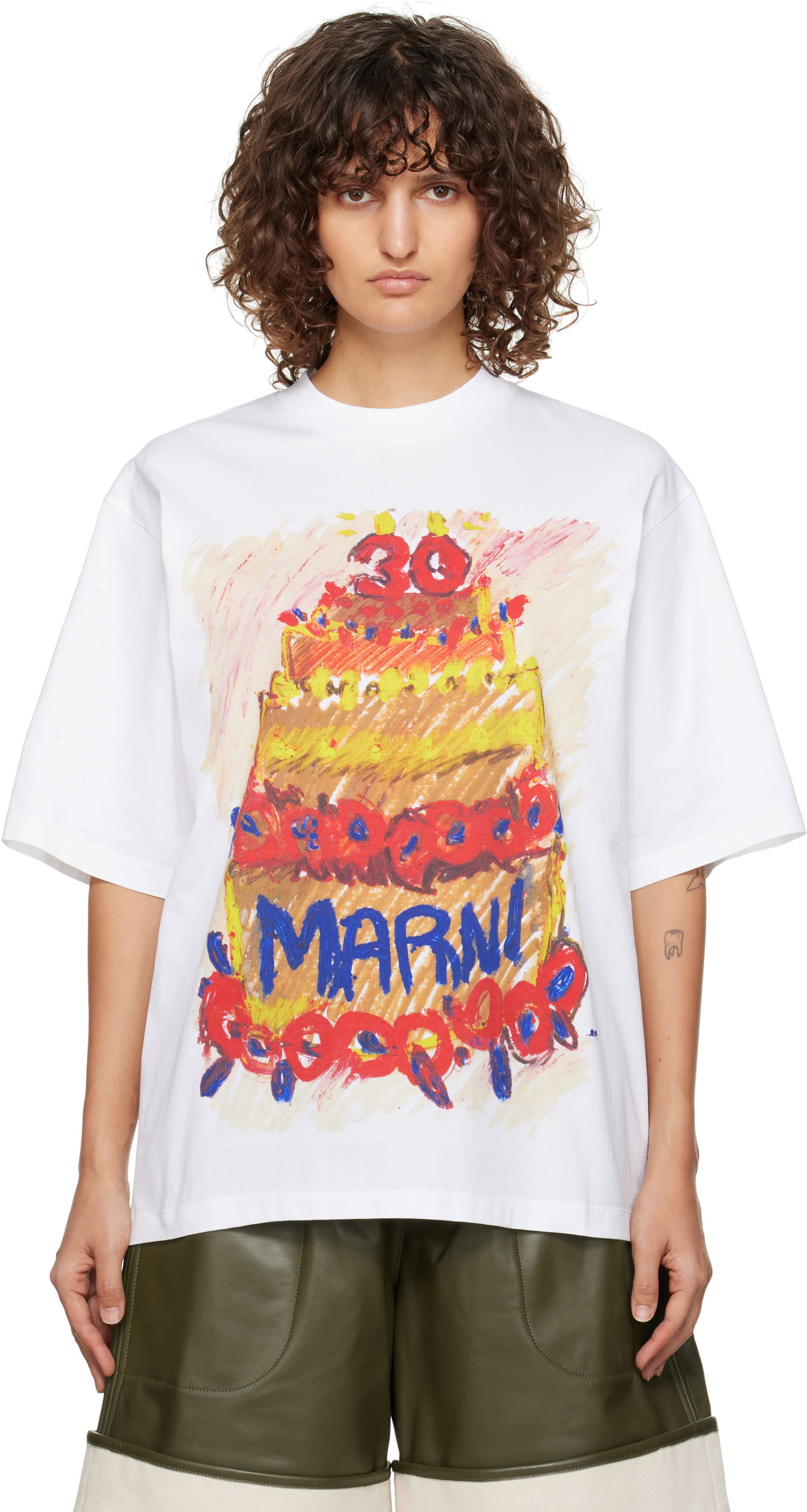 Tričko Marni 30th Anniversary T-shirt Biela | THJE0263PB USCX15, 0