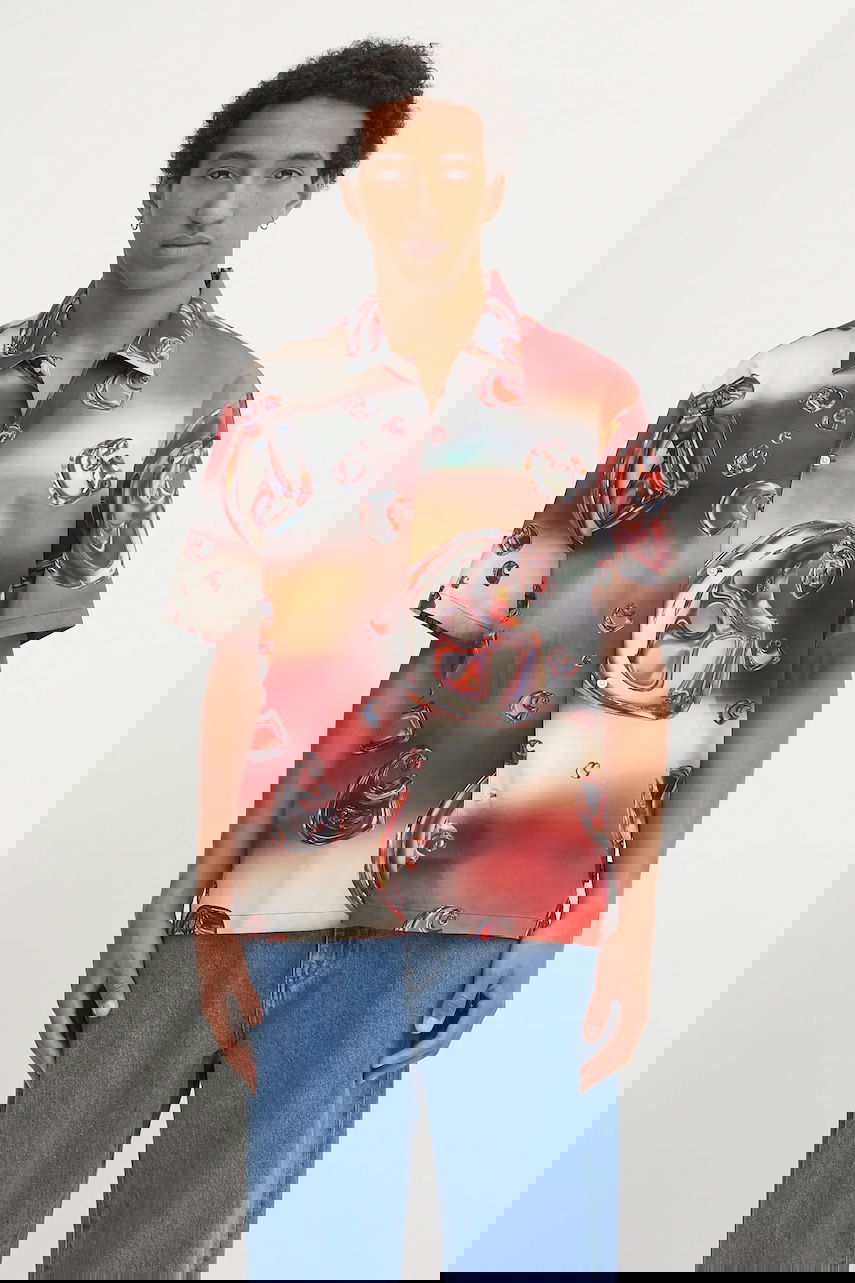 Košeľa Carhartt WIP Short Sleeve Solar Chrome Relaxed Fit Classic Collar Shirt Rôznofarebný | I035155.32LXX, 0