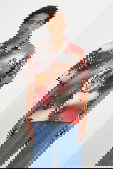 Košeľa Carhartt WIP Short Sleeve Solar Chrome Relaxed Fit Classic Collar Shirt Rôznofarebný | I035155.32LXX, 0