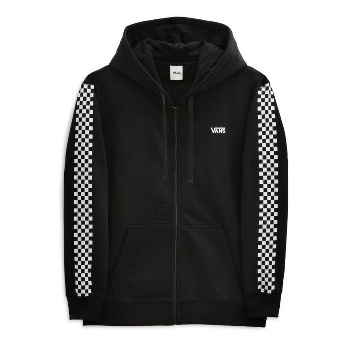 Mikina Vans Vans Checkered Sleeve Zip Hoodie Čierna | VN0A5LNWBLK, 0