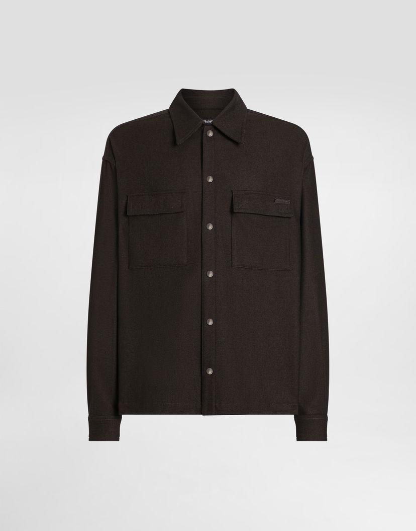 Košeľa Dolce & Gabbana Dolce & Gabbana Wool Shirt Hnedá | G5MM6TFURNCM3977