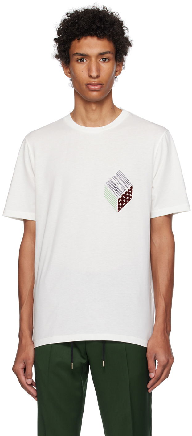 Tričko Paul Smith Paul Smith Cube T-Shirt Biela | M1R-697P-LP3995-01, 0