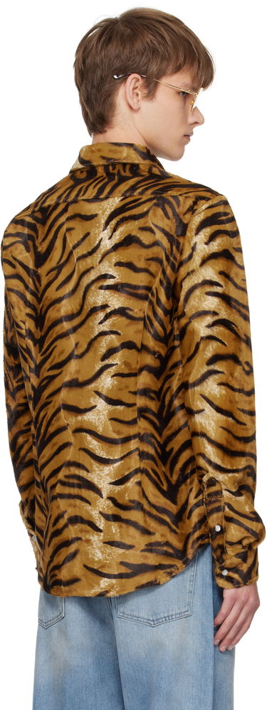 Košeľa Martine Rose Martine Rose Slim Fit Tiger Print Shirt Hnedá | 483WF06719, 2