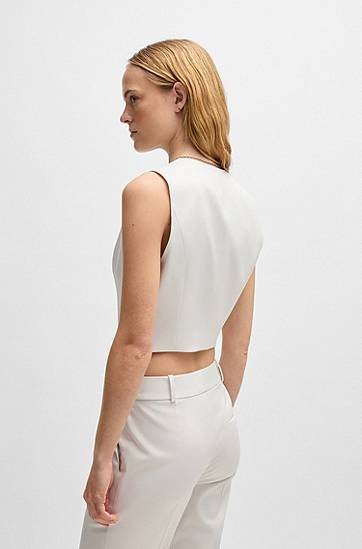 Vesta BOSS Shimmer Waistcoat Biela | 50537760, 1