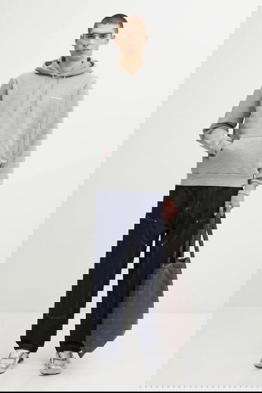 Mikina Carhartt WIP WIP Cotton Hooded Script Embroidery Sweatshirt Šedá | I035392.00DXX, 4