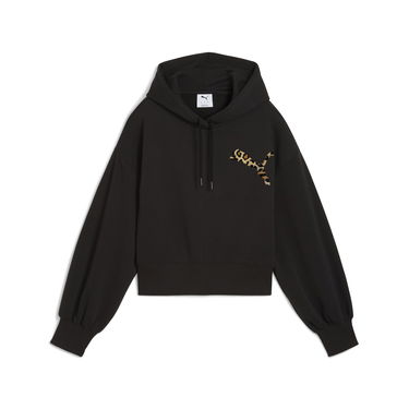 Mikina Puma Leo Luxe Cropped Hoodie Čierna | 632338_01, 5