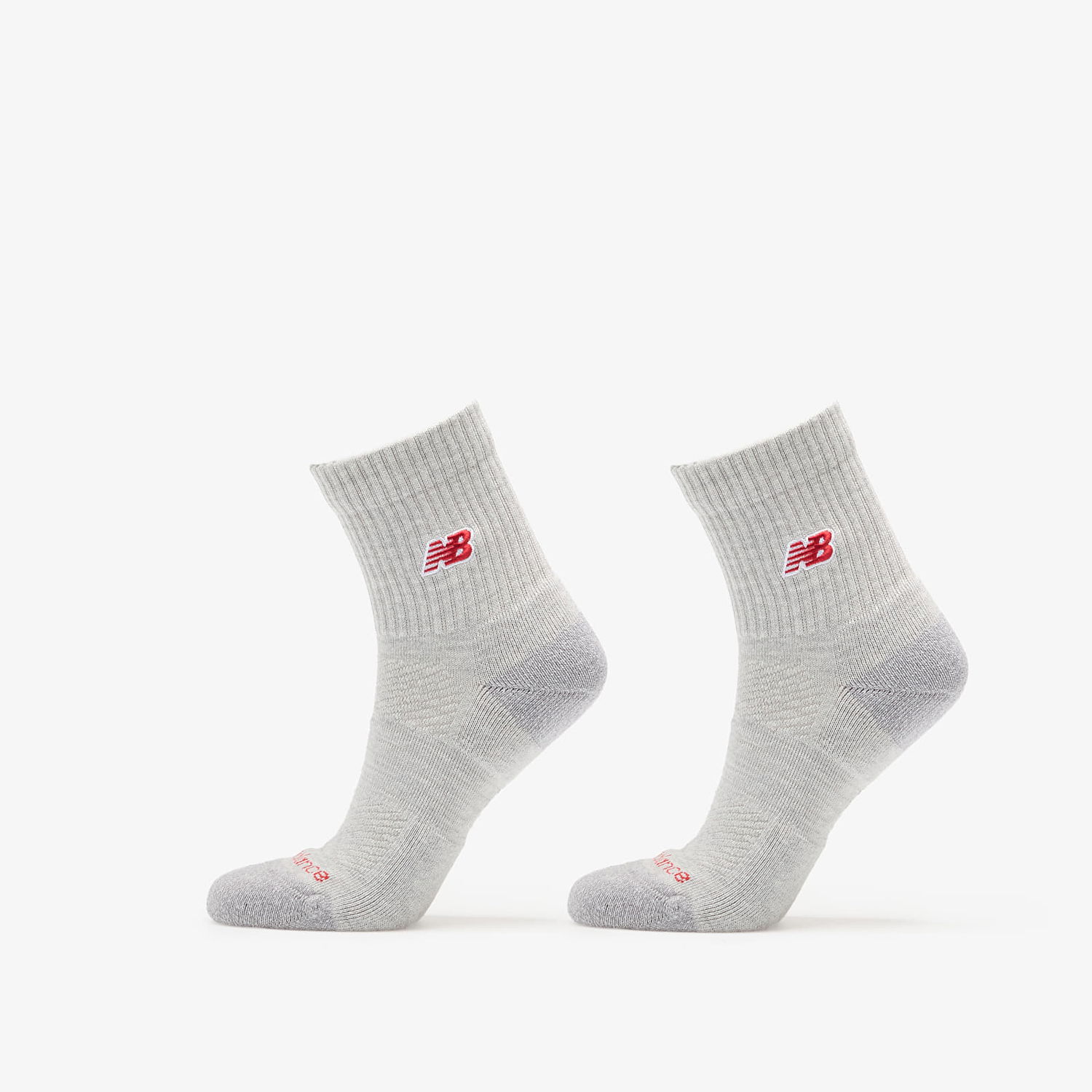 Ponožky New Balance Active Premium Crew Quarter 2-Pack Šedá | LAS25304AG, 0
