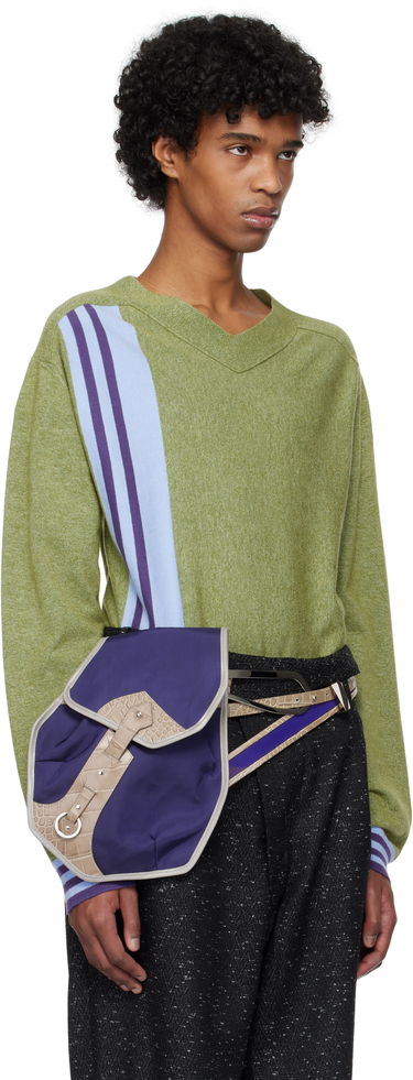 Sveter KIKO KOSTADINOV Kiko Kostadinov Ostro V-Neck Sweater Zelené | KKSS25KN02-106, 1