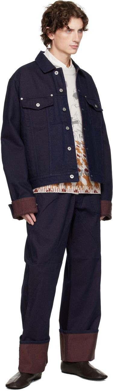 Bunda JW Anderson JW Anderson Turn Up Cuff Denim Jacket Navy | DJ0044-PG1836, 3