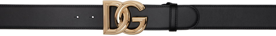 Opasok Dolce & Gabbana Black DG Logo Belt Čierna | BE1446 AW576, 0