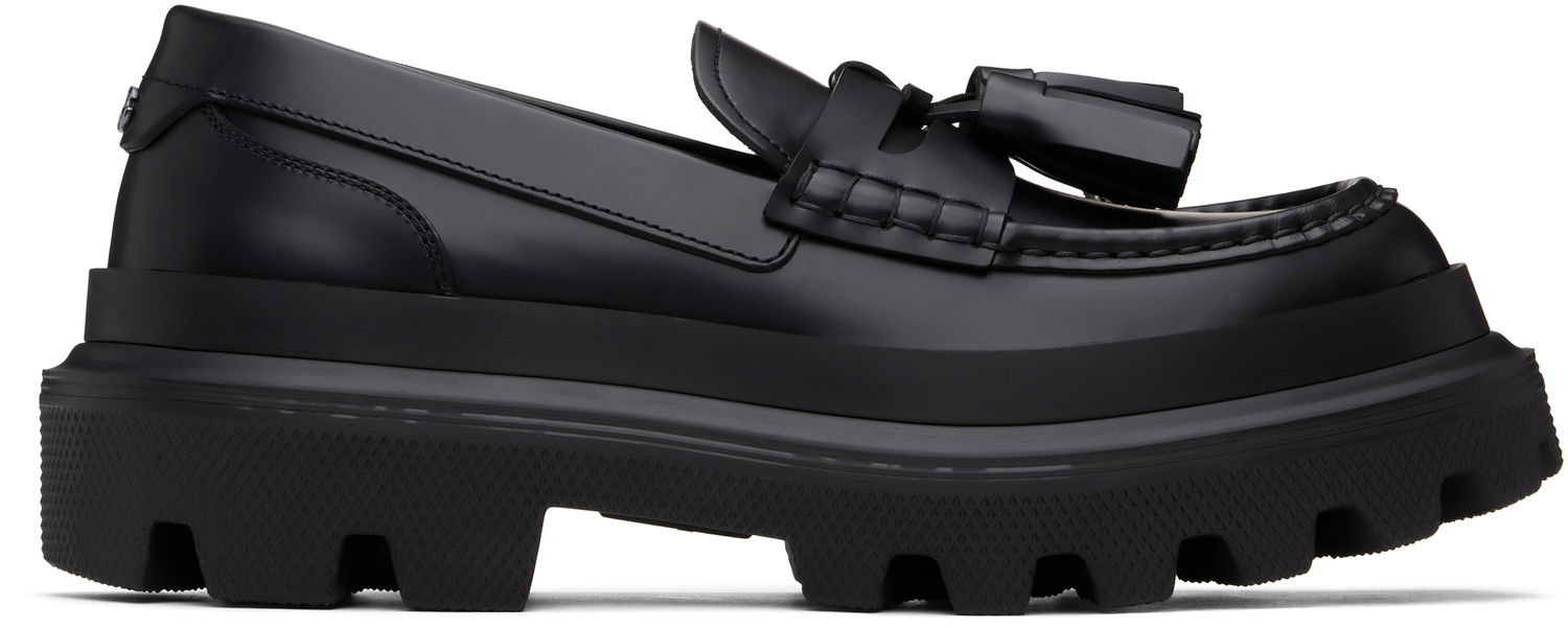 Tenisky a topánky Dolce & Gabbana Brushed Calfskin Loafers Čierna | A30262AB640, 0