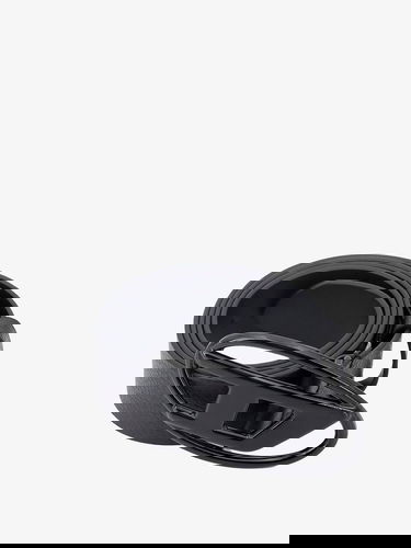 Opasok Diesel Men's Diesel Leather Belt with D Logo Buckle Čierna | X08516P4231T8013, 2