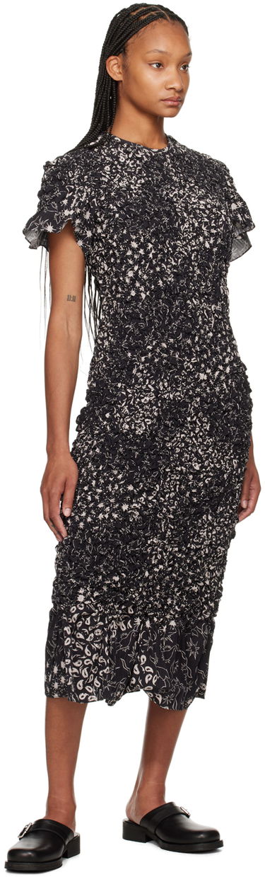Šaty YMC Ari Floral Midi Dress Čierna | Q1WAF, 3