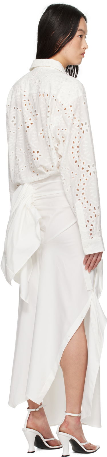 Šaty Ottolinger Ottolinger Deconstructed Shirting Midi Dress Biela | 10650010601, 2