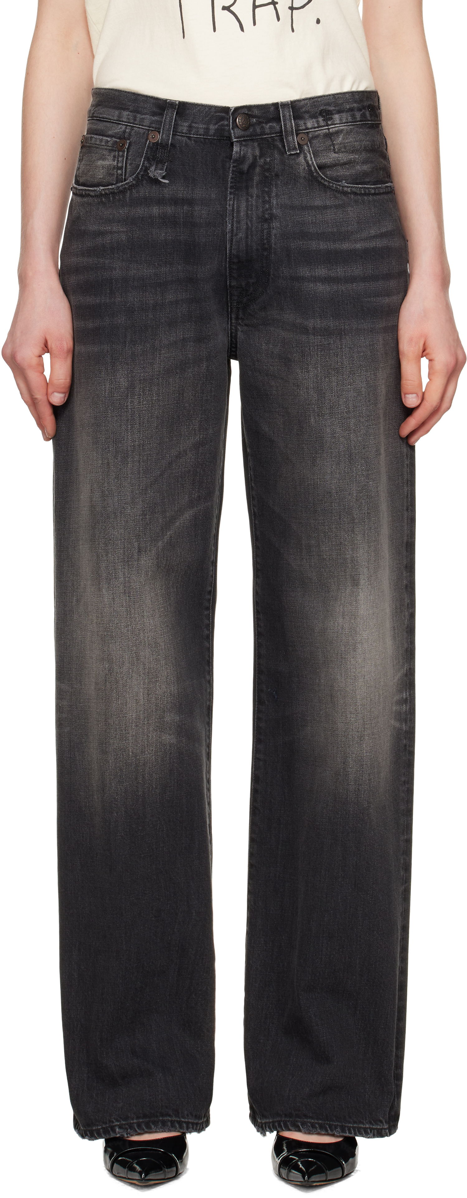 Džínsy R13 R13 D'Arcy Loose Jeans Čierna | R13WD038-D284A, 0