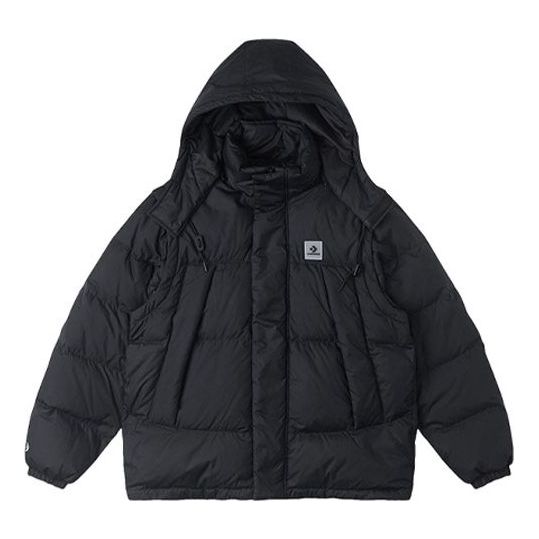 Prešívaná bunda Converse Premium Short Down Detachable Jacket Čierna | 10025253-A03, 0