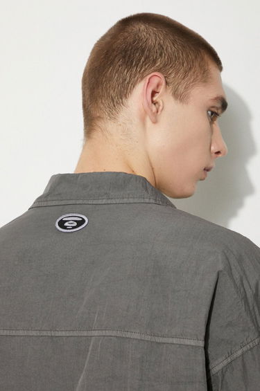 Košeľa AAPE by A Bathing Ape AAPE Regular Fit Shirt with Classic Collar Šedá | AAPSTM8481XXM, 4