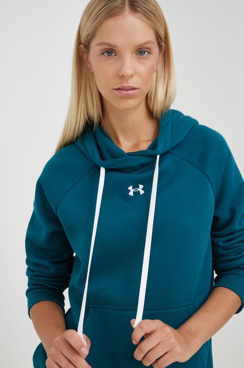 Mikina Under Armour Hoodie Tyrkysová | 1356317, 0