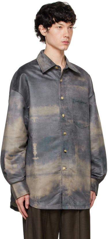 Košeľa Feng Chen Wang Feng Chen Wang Printed Faux-Chamois Shirt Šedá | FUF18SR01, 1
