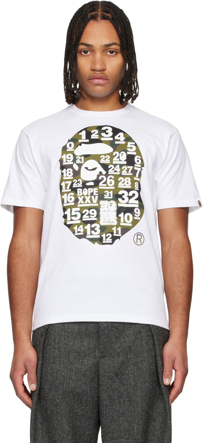 Tričko BAPE 32nd Anniversary 1st Camo Big Ape Head T-shirt Biela | 001TEL201022F