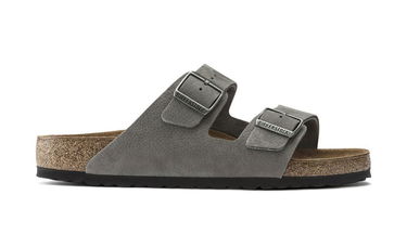 Tenisky a topánky Birkenstock Arizona Nubuck Leather Narrow Fit Sandals Šedá | 1020707, 2