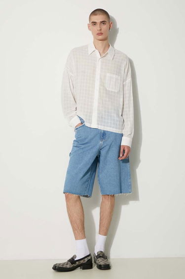 Košeľa Stampd STAMPD Cropped Oversized Buttondown Shirt Biela | SLA.M3320BD.WHT, 1
