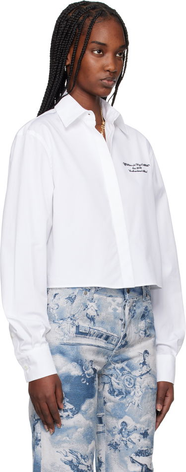 Košeľa Off-White Off-White Poplin Boxy Cropped Shirt Biela | OWGE02AS25FAB0010110, 1