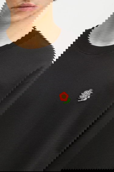 Mikina KENZO Crewneck Sweatshirt with Embroidered Flower Motif Čierna | FF55SW2654MF.99J, 3