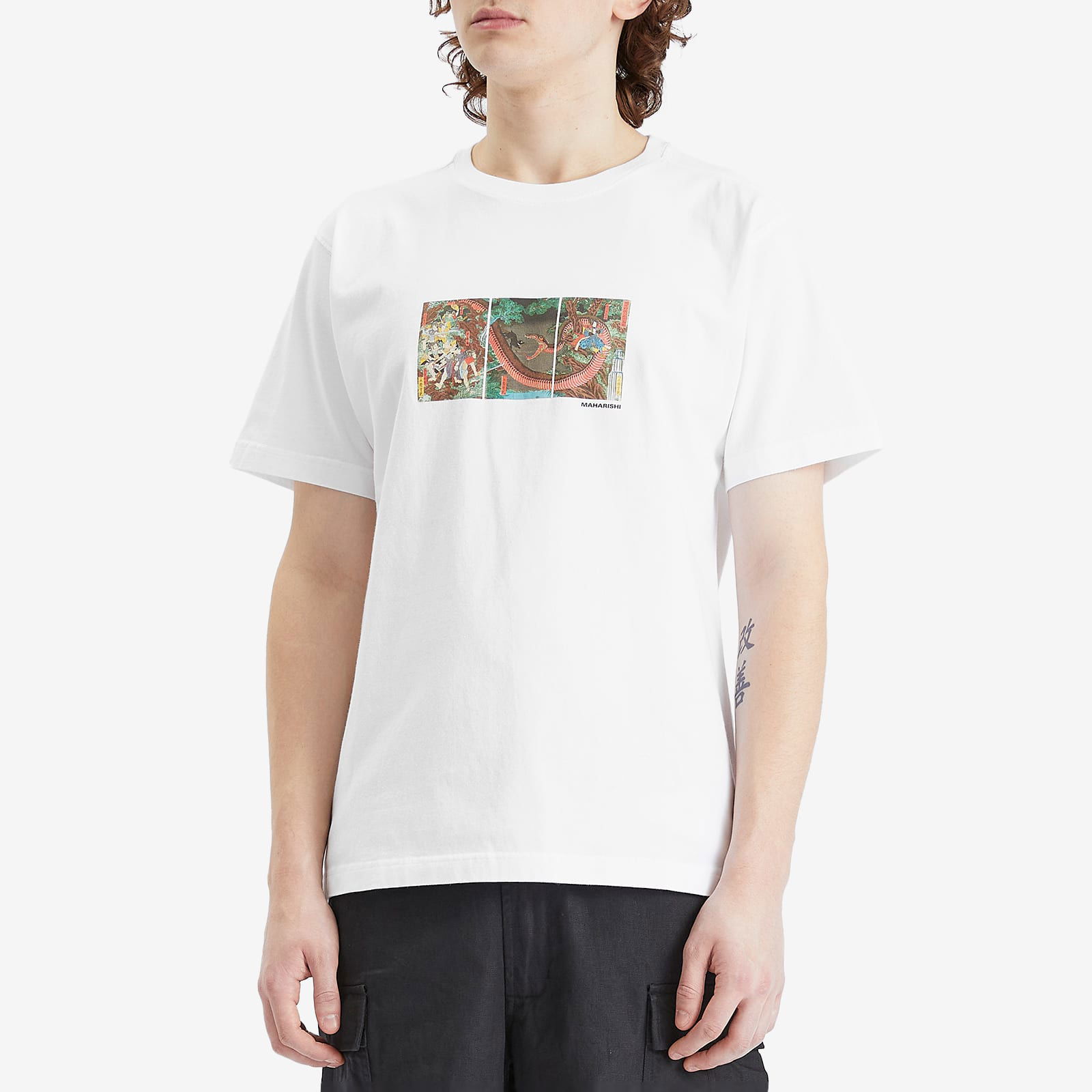 Maharishi Snake Triptych Graphic Tee, Size L