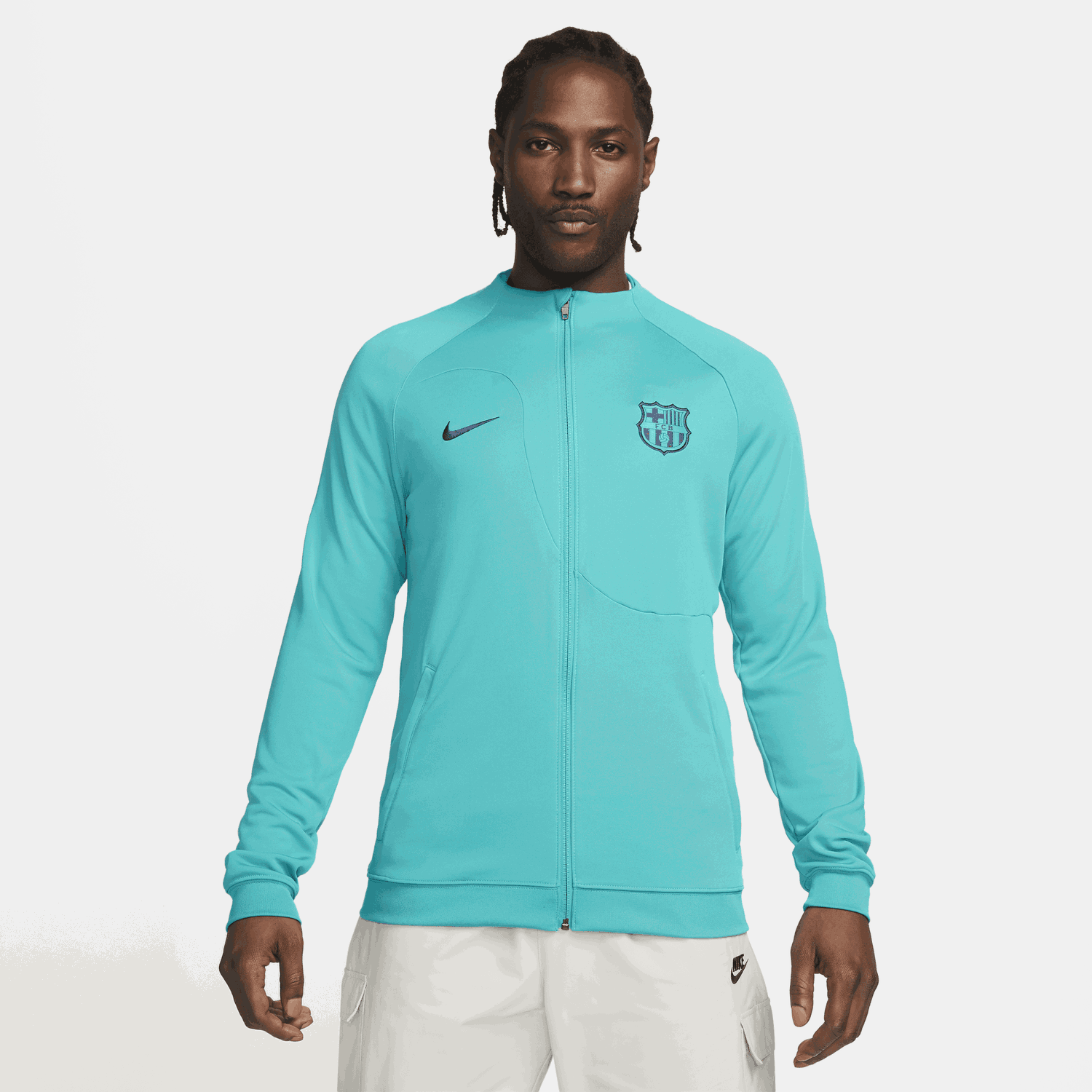 Bunda Nike F.C. Barcelona Academy Pro Third Football Knit Jacket Tyrkysová | DX8470-300, 0