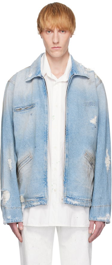 Bunda Maison Margiela MM6 Maison Margiela Distressed Denim Jacket Modrá | SH2AM0030 M30018, 0