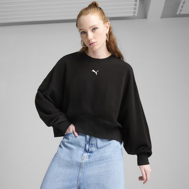 Mikina Puma WARDROBE ESS Oversized Sweatshirt Čierna | 629748_01, 0