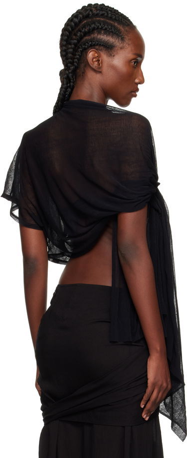 Tričko Yohji Yamamoto YOHJI YAMAMOTO Twist Detail Top Čierna | FP-T42-083, 2