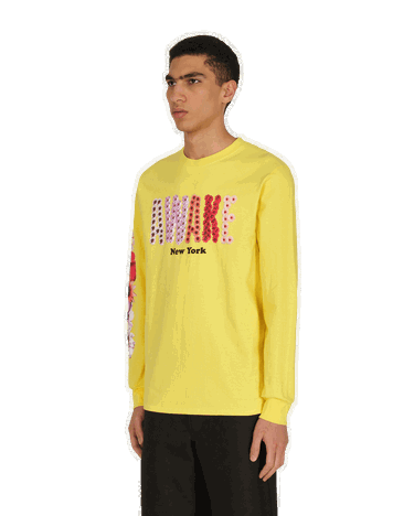 Tričko Awake NY Bloom Logo Longsleeve T-Shirt Žltá | AWK-SS21-TS002 YELLOW, 4