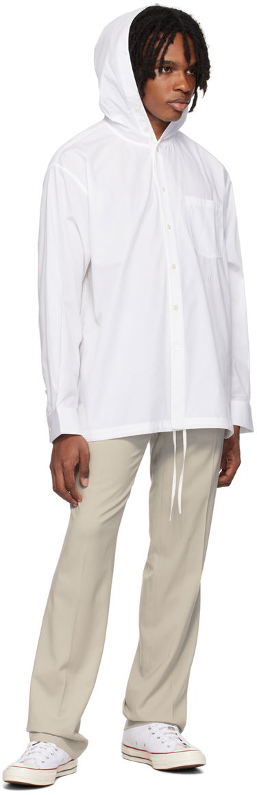 Košeľa Helmut Lang Hooded Shirt Biela | O04HM503, 3