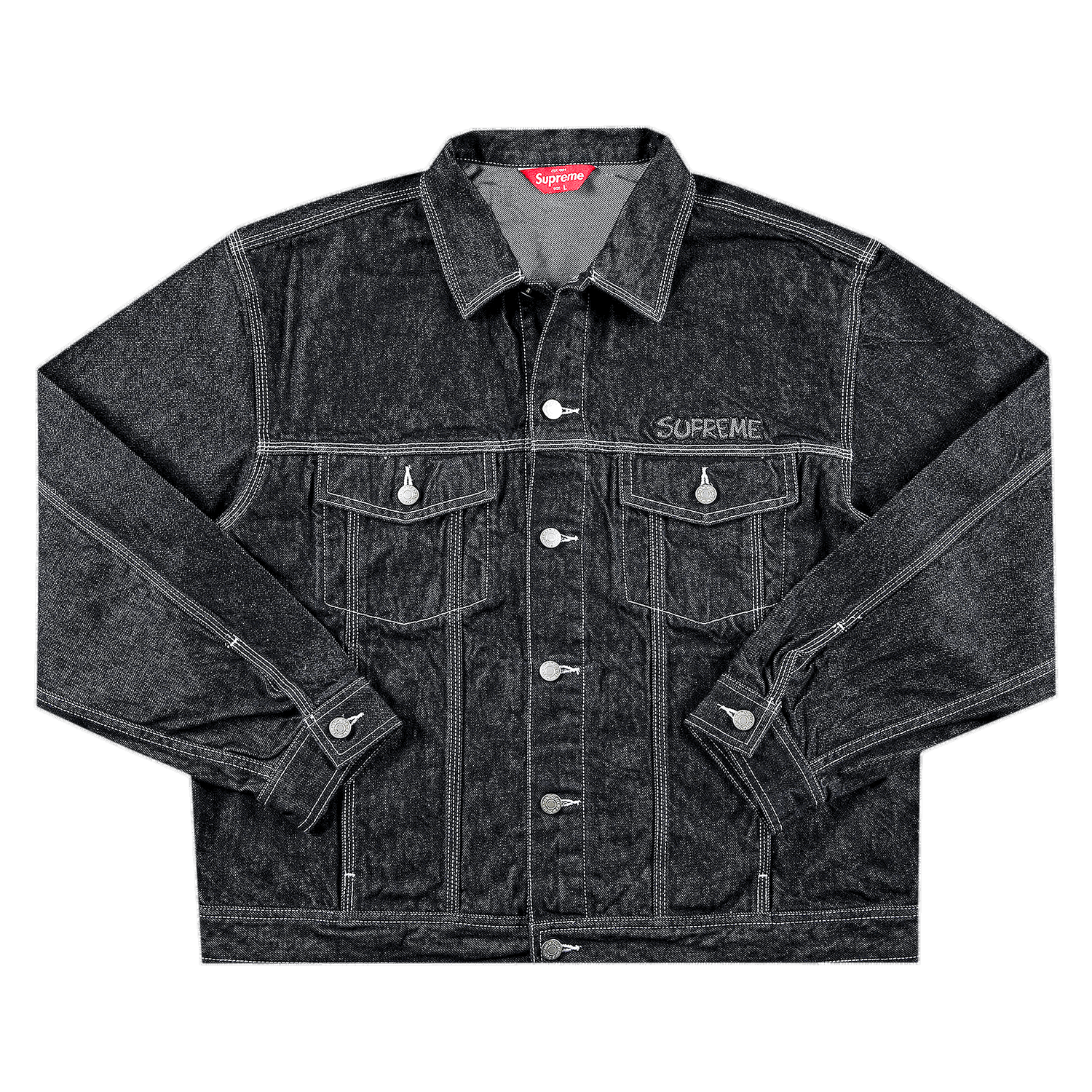 Bunda Supreme Smurfs x Denim Trucker Jacket Čierna | FW20J41 BLACK, 0