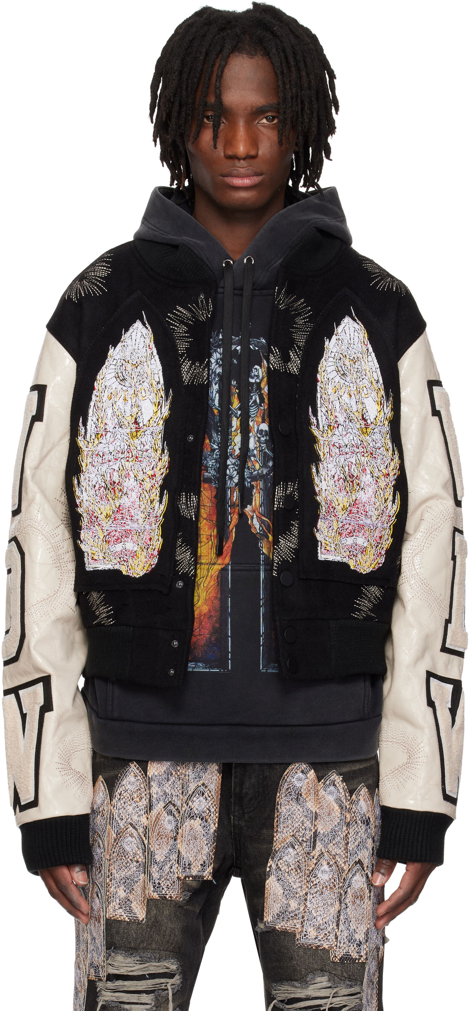 Bomber bunda Who Decides War Who Decides War Namesake Varsity Bomber Jacket Čierna | 1130070002SE25, 0