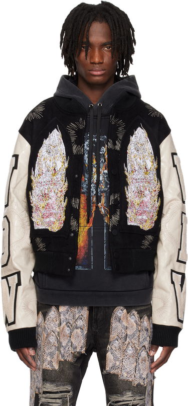 Bomber bunda Who Decides War Who Decides War Namesake Varsity Bomber Jacket Čierna | 1130070002SE25, 0