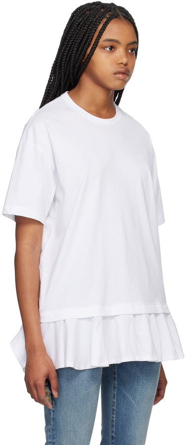 Tričko Comme des Garçons Comme des Garçons Shirt Ruffled T-Shirt Biela | FK-T018-051, 1