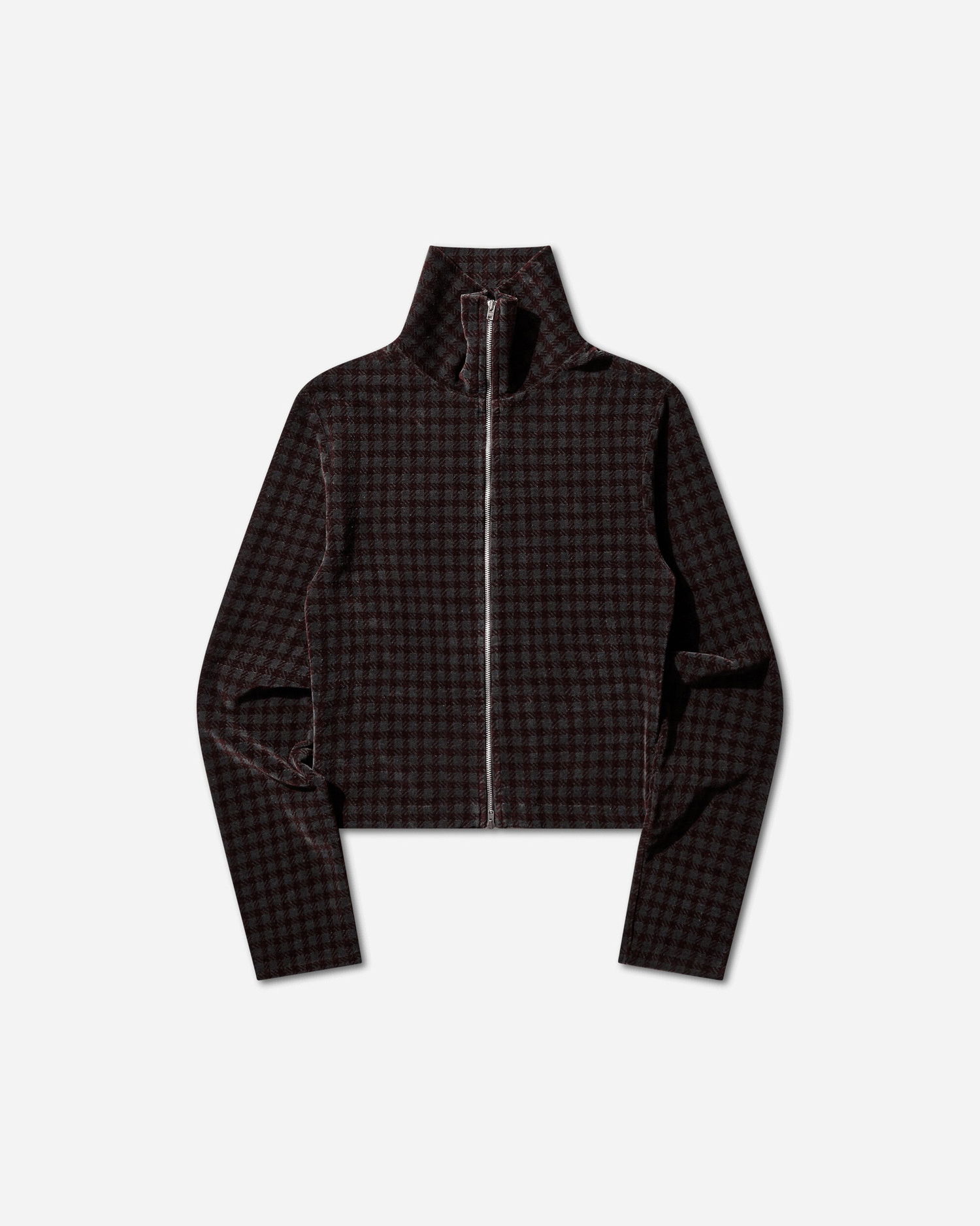 Sveter OUR LEGACY Cropped High Neck Houndstooth Slim Zip Longsleeve Rôznofarebný | W2266SMH 001, 1