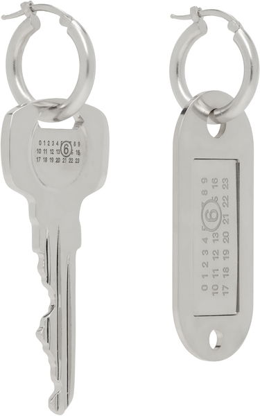 Kľúčenka Maison Margiela MM6 Maison Margiela Key and Number Tag Earrings Metalická | SM6VG0090 P7210, 1