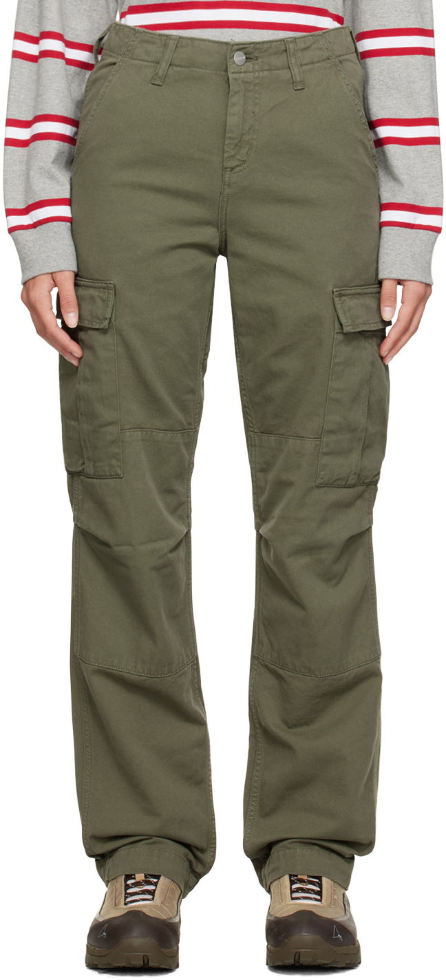 Cargo nohavice Carhartt WIP Regular Fit Cargo Pants Zelené | I030475, 0
