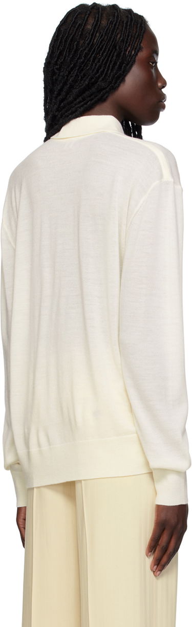 Sveter TOTEME TOTEME Spread Collar Polo Biela | 233-5171-321, 2