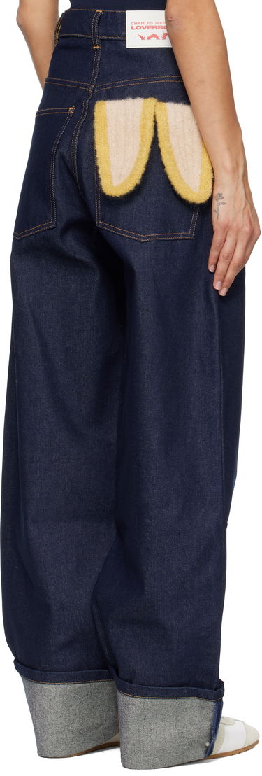 Džínsy Charles Jeffrey Loverboy Loose Fit Pocket Waisted Jeans Navy | 52040201, 2