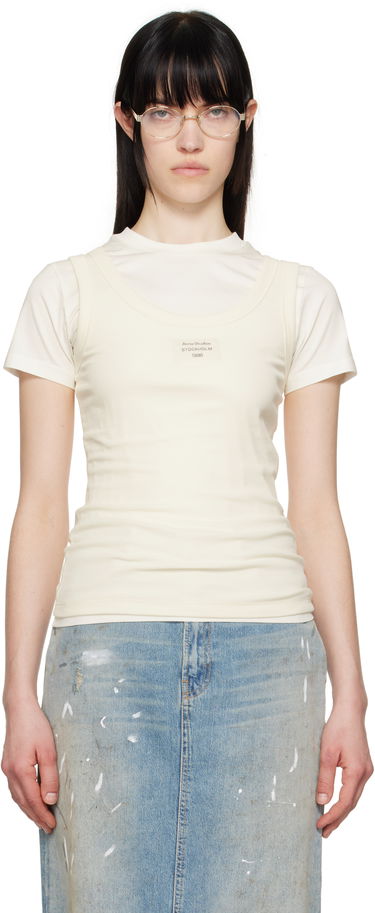 Tielko Acne Studios Acne Studios Layered T-Shirt Béžová | AL0436-, 0