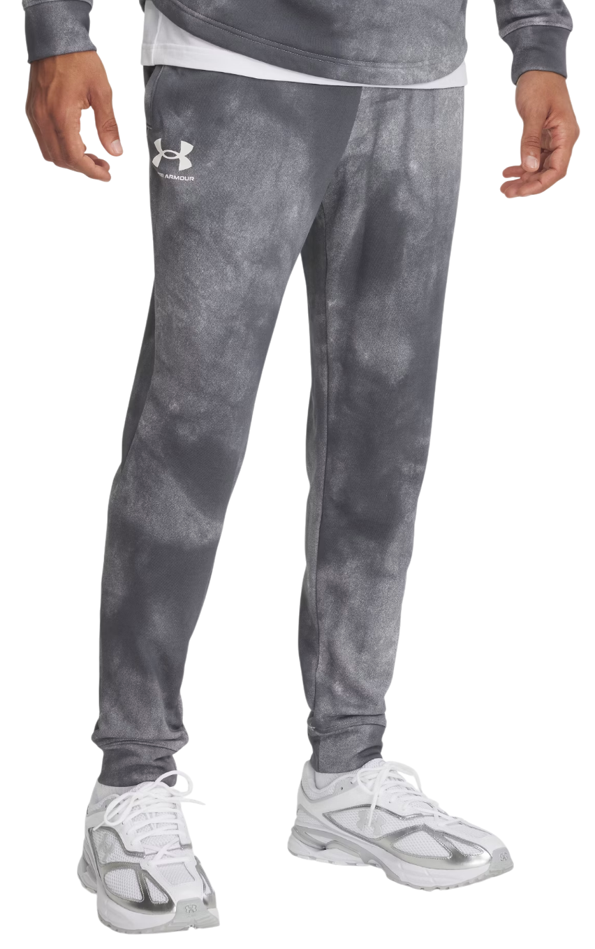 Tepláky Under Armour Rival Terry AOP Joggers Šedá | 1390143-025, 0