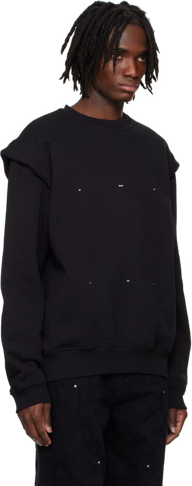 Mikina HELIOT EMIL HELIOT EMIL Outline Logo Sweatshirt Čierna | PRESS25_M_08_052_BLK01_CO, 1