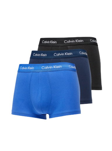 Boxerky CALVIN KLEIN Low Rise Trunks 3 Pack Modrá | U2664G-4KU