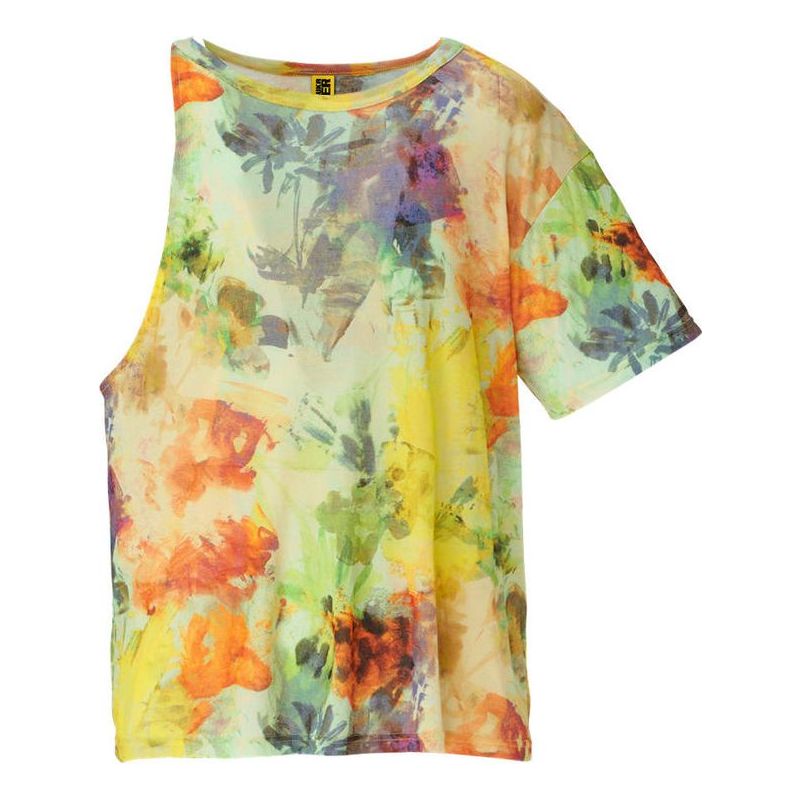 Tričko Onitsuka Tiger Floral Print One-Shoulder T-Shirt Rôznofarebný | 2183B259-700, 0