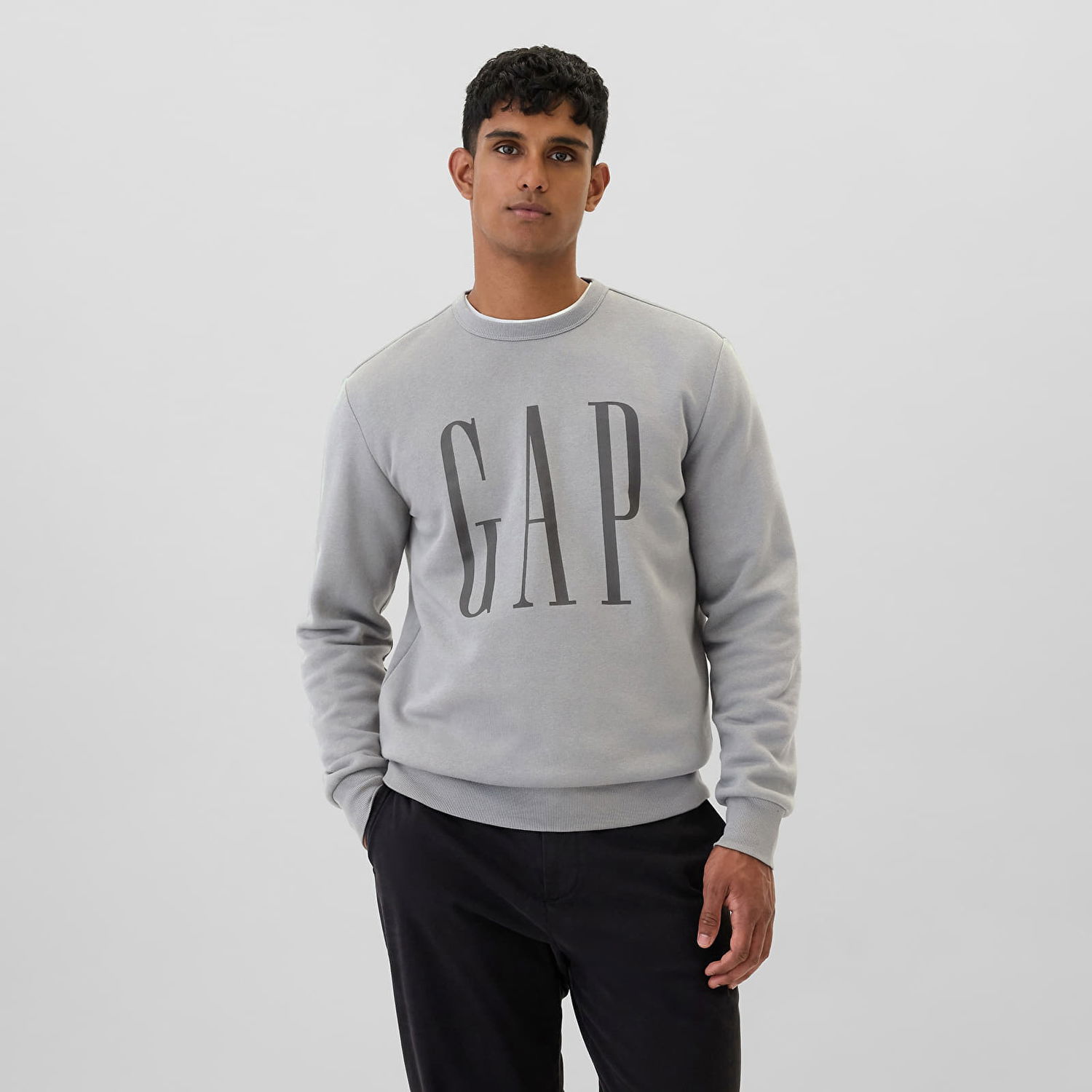 Mikina GAP Fleece Sweatshirt Pilot Grey Šedá | 542214-00, 0